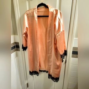 Silk like womens robe